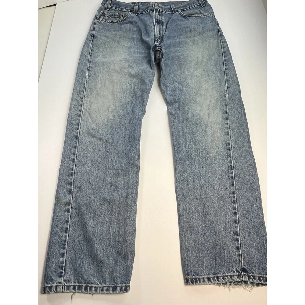Vintage Levi's 505 Regular Fit Straight Leg Jeans Blue Denim Mens 38x32 (36x31)